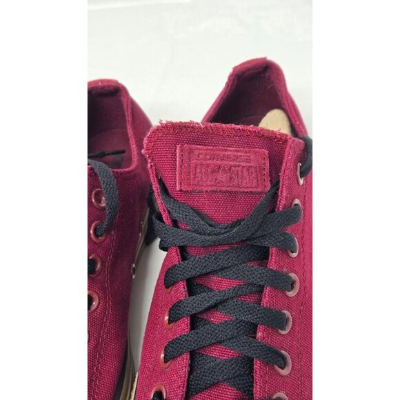 Converse All Star Burgundy Red Low Top Sneakers Women 's 10.5 Men's 8.5 - Picture 4 of 10
